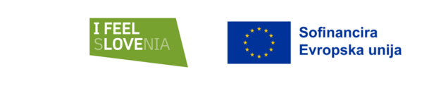 Logotipa I feel Slovenia ter Sofinancira Evropska unija za projekt v okviru evropske kohezijske politike v Sloveniji med letoma 2021 in 2027.