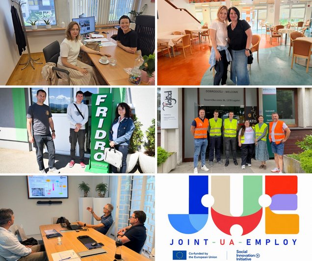 Dan z dvojnikom pri petih izmed sodelujočih delodajalcev, v okviru projekta EU JOINT-UA-EMPLOY, v organizaciji Zavoda RS za zaposlovanje, v sodelovanju z Obrtno-podjetniško zbornico Slovenije, junija 2026 po vsej Sloveniji.