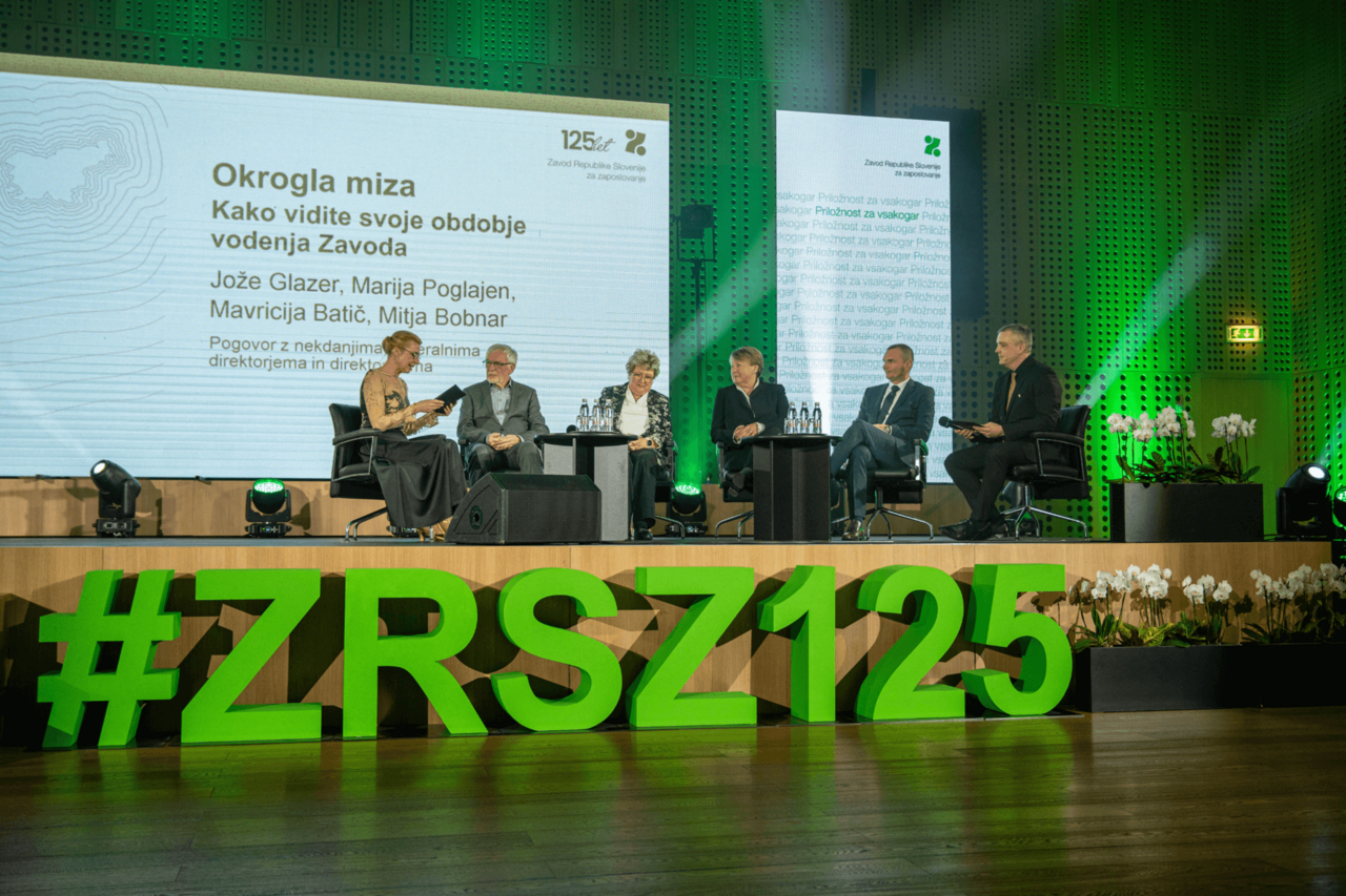 okrogla miza z nekdanjimi generalnimi direktorji Zavoda na slovesnosti ob 125-letnici javne službe za zaposlovanje