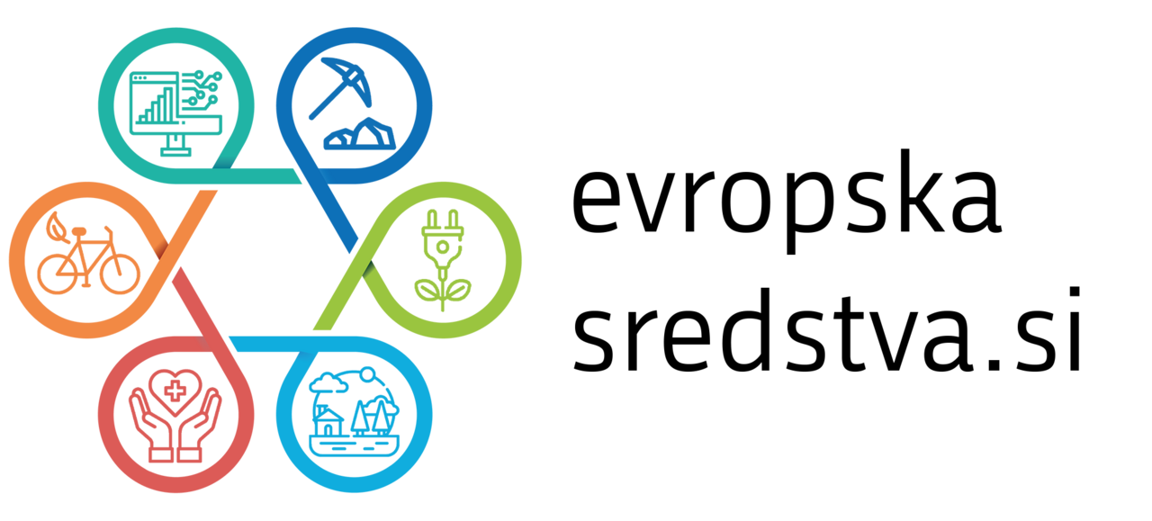Logotip evropskih sredstev v Sloveniji za obdobje 2021 do 2027