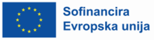 Logotip z zastavo EU desno in napisom levo: Sofinancira Evropska unija