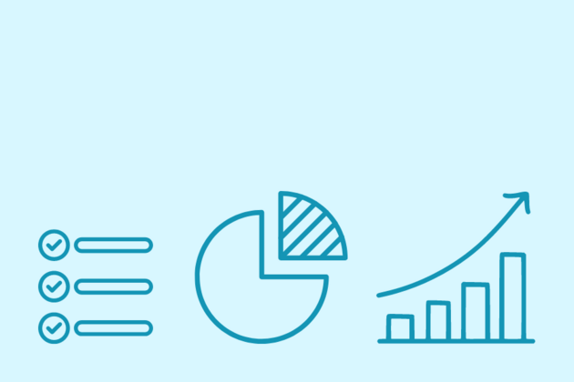 Dekorativna slika: različni statistični grafikoni